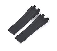 LQXHZ 26mm*20mm Zwart Brown Blue Waterproof Soft Silicone Rubber Wrist Watch Band Belt Compatible With Ulysse Nardin Strap Watchband(Black)