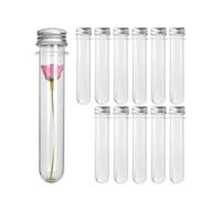 LQXHZ 50Pcs Clear Plastic Test Tubes With Caps 40ml Clear Tubes For Scientific Experiments Party Decorate The House Candy Storage