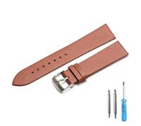 LQXHZ Calf Leather Watch Strap 12mm 14mm 16mm 18mm 20mm 22mm Genuine Leather Watch Band With Silver Pin Buckle(LightBrown-S,20mm)