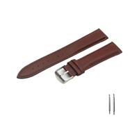 LQXHZ Calfskin Leather Watchband Soft Material Watch Band Wrist Strap 18mm 20mm 22mm With Silver Stainless Steel Buckle(Brown,16mm)