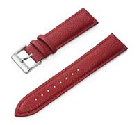 LQXHZ Genuine Leather Watch Band 12 14 16 18 19 20 21 22 24 Mm Watch Strap For Man Women Wrist Watchband(Red 1,18mm)
