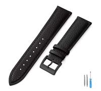 LQXHZ Genuine Leather Watch Band 16mm 18mm 20mm 22mm Watch Strap For Man Women Wrist Watchband(Black-BK,14mm)