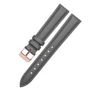 LQXHZ Genuine Leather Watch Band Compatible With ES3737/3795/3843/4385/4386/4338 Strap 14mm 16mm 18mm Women Fashion Accessories(Grey-rose gold,16mm)