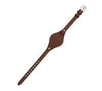 LQXHZ Genuine Leather Watchband 8m Small Size Watch Belt Compatible With Fossil ES4119 ES4176 ES3262 3077 Straps Wristwatches Band With Mat(Coffee colour,8mm rose gold clasp)