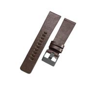 LQXHZ Genuine Leather Watchbands Compatible With Diesel Dz4290 Dz7395 Dz4344 Waterproof Cowhide Watch Strap 22 24 26 28 30mm(Coffee-Black-K3,24mm)