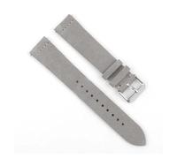 LQXHZ Handmade Soft Suede Watch Strap Band Double Layer Brown Coffee Color Quick Release Bands Replacement 18mm 20mm 22mm 24mm(Gray,24mm)