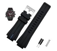 LQXHZ High Quantity Rubber Watchband Compatible With Timex WATCHT2N720 T2N721 TW2T76300 Zwart Waterproof Silicone Sports Strap 24 * 16mm(Blue line silver)