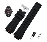 LQXHZ High Quantity Rubber Watchband Compatible With Timex WATCHT2N720 T2N721 TW2T76300 Zwart Waterproof Silicone Sports Strap 24 * 16mm(Orange line silver)