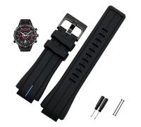 LQXHZ High Quantity Rubber Watchband Compatible With Timex WATCHT2N720 T2N721 TW2T76300 Zwart Waterproof Silicone Sports Strap 24 * 16mm(Blue line black)
