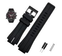 LQXHZ High Quantity Rubber Watchband Compatible With Timex WATCHT2N720 T2N721 TW2T76300 Zwart Waterproof Silicone Sports Strap 24 * 16mm(White line black)