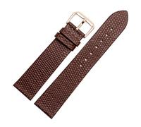 LQXHZ Leather Strap 12mm 14mm 16mm 18mm 20mm Black White Red Brown Watchband For Men And Women Bracelet(Brown-rose gold,12mm)