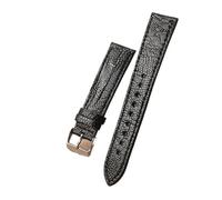 LQXHZ Leather Strap 18 19 20 21 22MM Black Brown Green Blue Soft Bracelet, Retro Ultra-thin Watchband(D Silver Buckle,21mm)