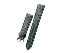 LQXHZ Leather Strap 18 19 20 21 22MM Black Brown Green Blue Soft Bracelet, Retro Ultra-thin Watchband(A Silver Buckle,20mm)