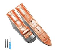 LQXHZ Leather Watch Band Genuine Calfskin Replacement Watch Strap 18mm 20mm 22mm 24mm(Light Brown Black,20mm)
