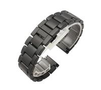 LQXHZ Matte Ceramic Watchband Black Watch Strap 16mm 18mm 20mm Wristband Replacement Accessories Not Fade Band(20mm)