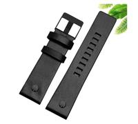 LQXHZ Metal Rivet Watch Band Men Bracelet Compatible With Diesel Genuine Leather Strap DZ7257 DZ4343 DZ4459 DZ7311 4318 24mm 26mm 28mm 30mm 32mm(B Black -black,24mm)