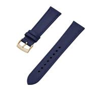 LQXHZ Nylon Leather Quick Release Watch Strap 18mm 20mm 22mm Replacement Band For All Brand Watches(Blue Gold,22mm)