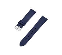 LQXHZ Nylon Leather Quick Release Watch Strap 18mm 20mm 22mm Replacement Band For All Brand Watches(Blue Silver,20mm)