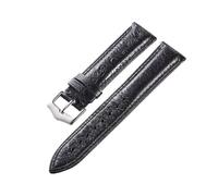 LQXHZ Ostrich Pattern Vintage Handmade Leather Watch Bands Straps Men Women 18mm 20mm 22mm 24mm Quick Release Leather Watch Strap(Black,18mm)