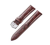 LQXHZ Ostrich Pattern Vintage Handmade Leather Watch Bands Straps Men Women 18mm 20mm 22mm 24mm Quick Release Leather Watch Strap(Brown,22mm)
