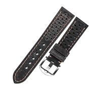 LQXHZ Porous Leather Strap For Watch Wrist Band Belt Breathable Genuine Leather Watch Bands Bracelet 20mm 22mm 23mm Vintage Green Gray(Gray-blue,22mm)