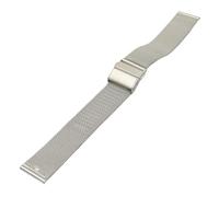 LQXHZ Quick Release Pins Watch Strap 16mm 18mmm 20mm 22mm Stainless Steel Replacement Band Dual Clasp Meshed(Silver,22mm)