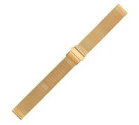 LQXHZ Quick Release Pins Watch Strap 16mm 18mmm 20mm 22mm Stainless Steel Replacement Band Dual Clasp Meshed(Rose Gold,16mm)