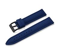 LQXHZ Quick Release Sport Silicone Watch Band - Breathable Waterproof Soft Rubber Strap 18mm 20mm 22mm For Men Women(Blue-Blue line 2,20mm)