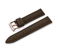 LQXHZ Quick Release Sport Silicone Watch Band - Breathable Waterproof Soft Rubber Strap 18mm 20mm 22mm For Men Women(Brown-Brown line 4,20mm)