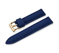 LQXHZ Quick Release Sport Silicone Watch Band - Breathable Waterproof Soft Rubber Strap 18mm 20mm 22mm For Men Women(Blue-Blue line 3,20mm)