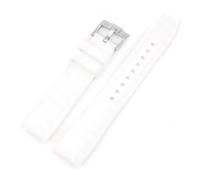 LQXHZ Rubber Strap 20mm 22mm 18 19 21 Sport Diving Silicone Watch Band(White,18mm)