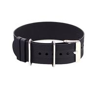 LQXHZ Silicone Rubber Watch Band 18mm 20mm 22mm Grey Orange Zwart Blue Waterproof Straps(Black,20mm)
