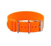 LQXHZ Silicone Rubber Watch Band 18mm 20mm 22mm Grey Orange Zwart Blue Waterproof Straps(Orange,20mm)