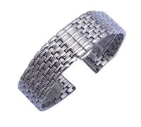 LQXHZ Solid Stainless Steel Watch Band Butterfly Buckle Strap 14 18 20mm(Steel,20mm)
