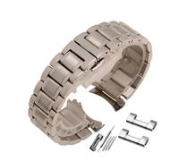 LQXHZ Stainless Steel Watchband Curved End Metal Wristwatches Band 14mm 15mm 16mm 17mm 18mm 19mm 20mm 21mm 22mm 23mm 24mm Watch Strap(Silver,20mm)