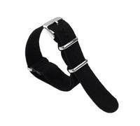 LQXHZ Suede Leather Watch Strap Soft Watch Band 18mm 20mm 22mm 24mm Stainless Steel Square Buckle Women Men Wrist Replacement Strap(Balck,18mm)
