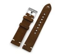 LQXHZ Vintage Suede Watch Strap 18mm 20mm 22mm 24mm Handmade Leather Watchband Replacement Tan Gray Beige Color For Men Women Watches(Coffee,18mm)