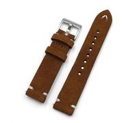 LQXHZ Vintage Suede Watch Strap 18mm 20mm 22mm 24mm Handmade Leather Watchband Replacement Tan Gray Beige Color For Men Women Watches(Brown,20mm)
