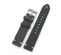 LQXHZ Vintage Suede Watch Strap 18mm 20mm 22mm 24mm Handmade Leather Watchband Replacement Tan Gray Beige Color For Men Women Watches(Dark gray,20mm)