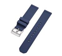 LQXHZ Watch Strap 18mm 20mm 22mm Fluoro Rubber Watchbands Quick Release Diving For Each Brand Smart Watches(Blue silver,18mm)