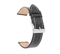LQXHZ Watchband 18mm 20mm 22mm 24mm Thin Genuine Leather Watch Strap Cowhide Band Quick Release Wrist Bracelet Belt(Black,22mm)