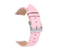 LQXHZ Watchband 18mm 20mm 22mm 24mm Thin Genuine Leather Watch Strap Cowhide Band Quick Release Wrist Bracelet Belt(Pink,20mm)