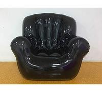 LQYHocker Inflatable chair sofa/lazy transparent portable cushion stool/portable single inflatable sofa outdoors,Black sofa repair kit