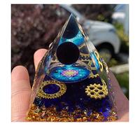 LQYXGS Crystal Stone Home Decor 60mm Orgonite Pyramid Lotus Natural Purple Crystal Beads Healing Reiki Chakra Generator Obsidian Energy(A8)