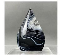 LQYXGS Crystal Stone Home Decor Natural Black Onyx Free Shape Torch Home Decor(142g 84mm)