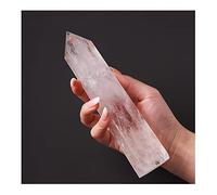 LQYXGS Crystal Stone Home Decor Natural Crystal Clear Quartz Transparency Quartz Point Stone Hexagonal Prisms Obelisk Wand Stone(15-17cm)