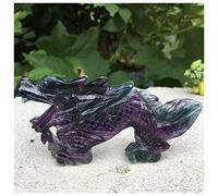 LQYXGS Crystal Stone Home Decor Natural hand carved fluorite crystal dragon ornaments, home Decor(1pcs)