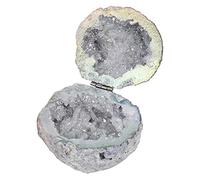 LQYXGS Crystal Stone Home Decor Natural Handmade Storage Agate Geode Necklace Box Rough Quartz Crystal Earring Rings Box Crystal Stone Women Jewelry Container