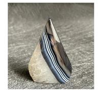 LQYXGS Crystal Stone Home Decor Natural Stone Black Stripes Free Form Agate Geode Tower Room Decor(106g 76 * 50mm)