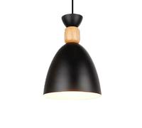 LQZCXMF Lighting Nordic Macaron Pendant Light Single Headlight Small Hanging Light 5.9 Inch Adjustable Height, Metal and Wood Shade for Kitchen Island Coffee Bar Decor Pendant Ceiling Lamp